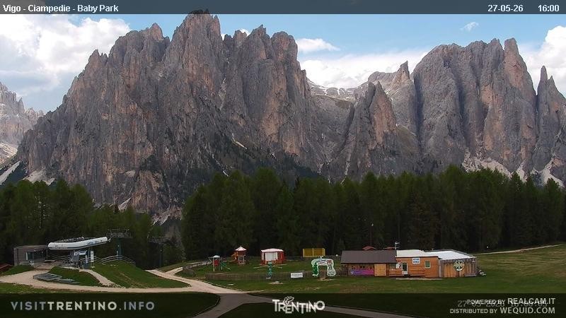 Archived image Webcam Kids Park - Val di Fassa