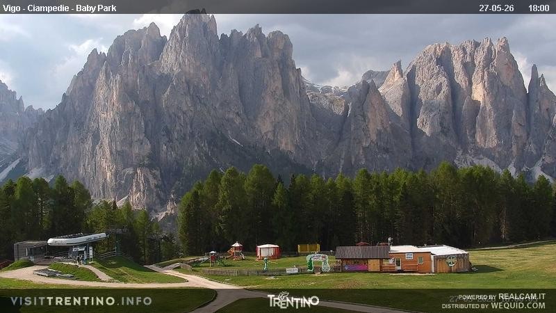 Archived image Webcam Kids Park - Val di Fassa