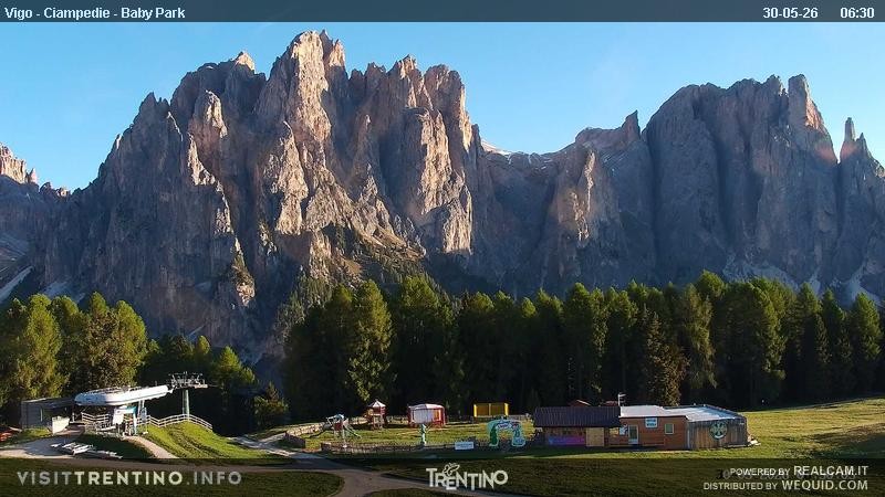Archived image Webcam Kids Park - Val di Fassa