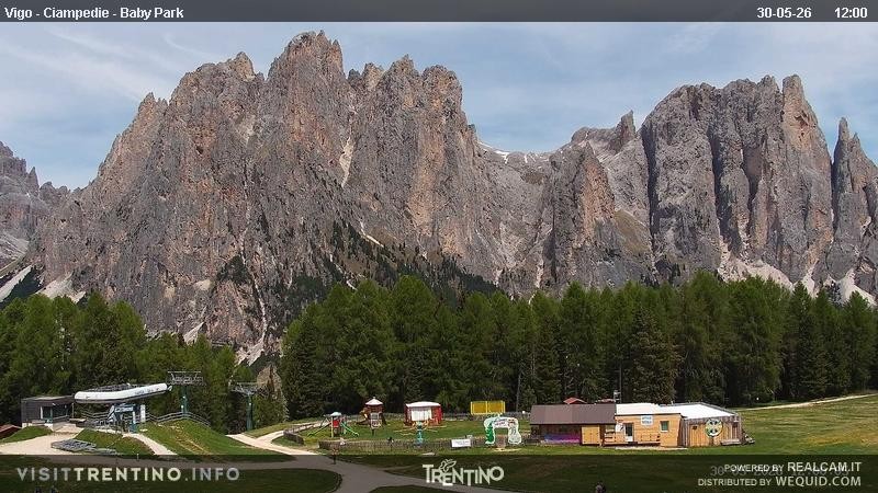 Archived image Webcam Kids Park - Val di Fassa