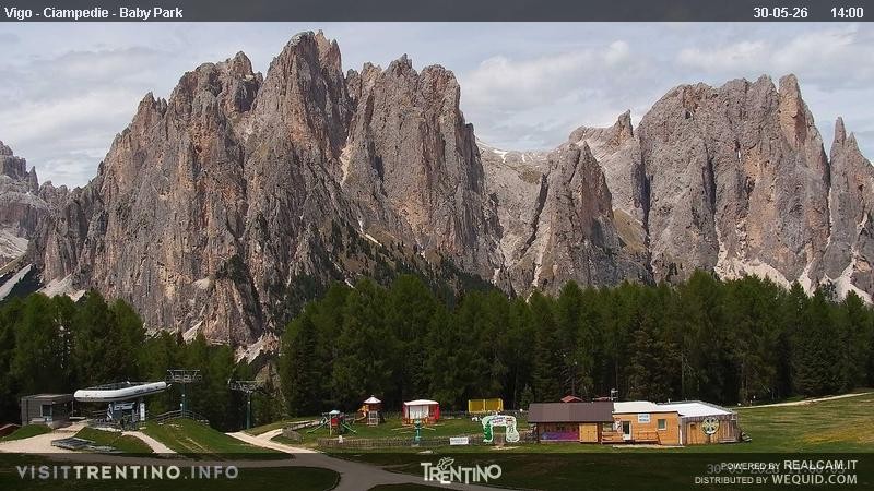 Archived image Webcam Kids Park - Val di Fassa
