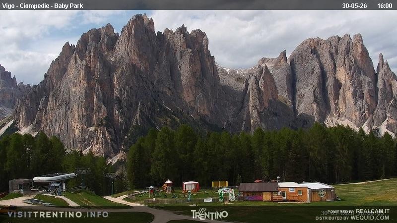 Archived image Webcam Kids Park - Val di Fassa