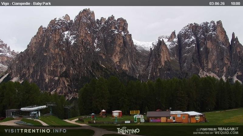 Archived image Webcam Kids Park - Val di Fassa
