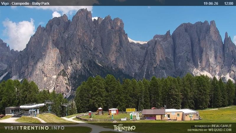 Archived image Webcam Kids Park - Val di Fassa