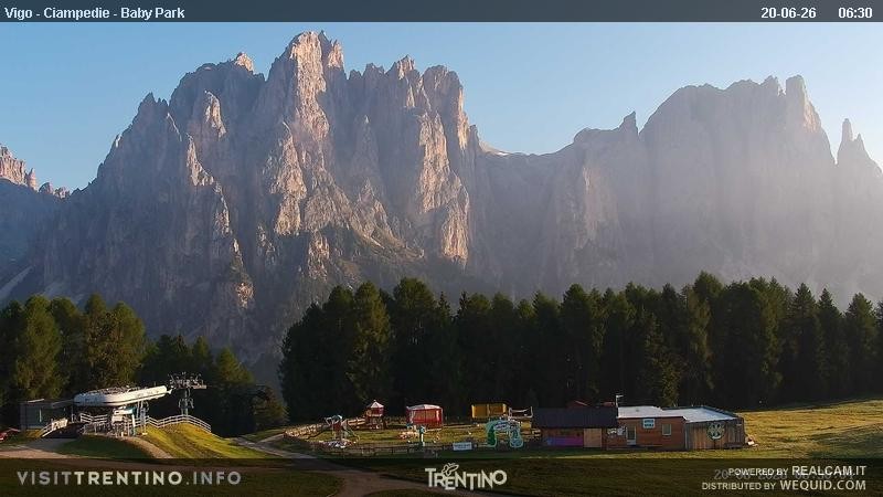 Archived image Webcam Kids Park - Val di Fassa