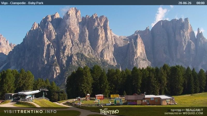 Archived image Webcam Kids Park - Val di Fassa
