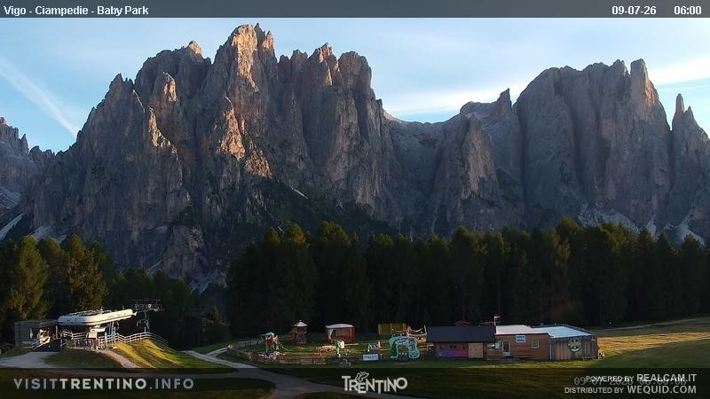Archived image Webcam Kids Park - Val di Fassa