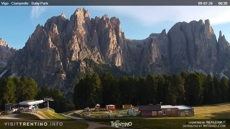 Archived image Webcam Kids Park - Val di Fassa