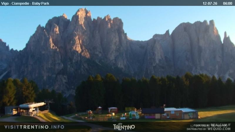 Archived image Webcam Kids Park - Val di Fassa