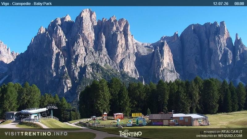 Archived image Webcam Kids Park - Val di Fassa