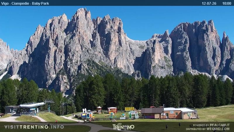Archived image Webcam Kids Park - Val di Fassa