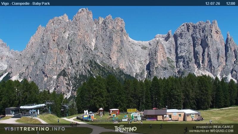 Archived image Webcam Kids Park - Val di Fassa
