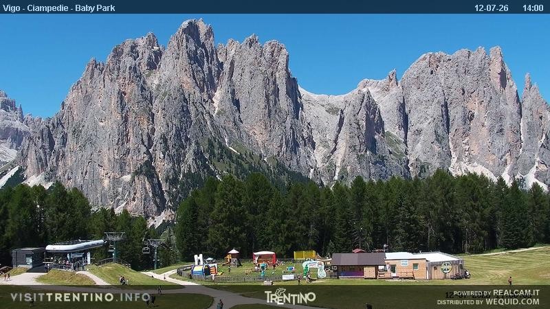 Archived image Webcam Kids Park - Val di Fassa