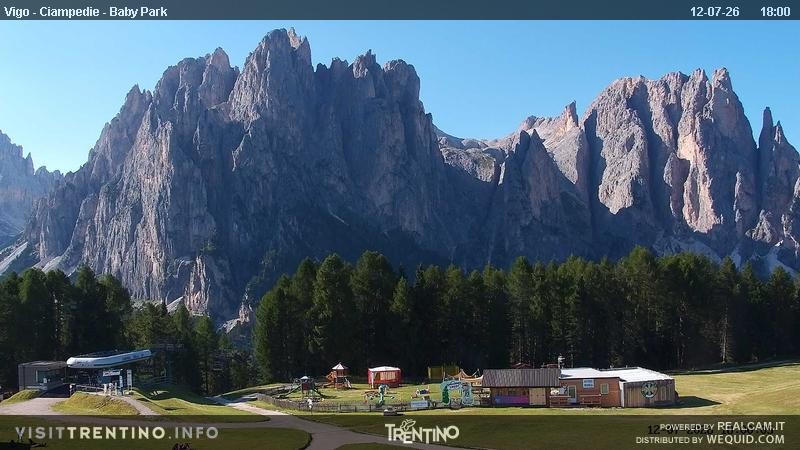 Archived image Webcam Kids Park - Val di Fassa