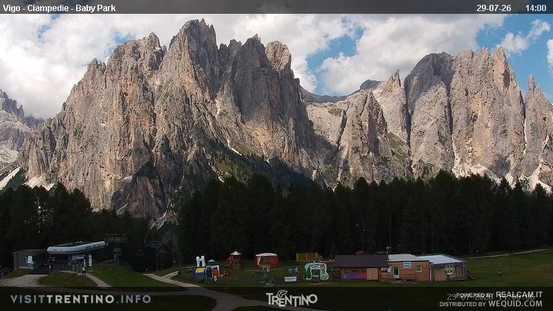 Archived image Webcam Kids Park - Val di Fassa