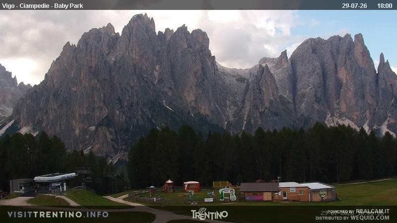 Archived image Webcam Kids Park - Val di Fassa