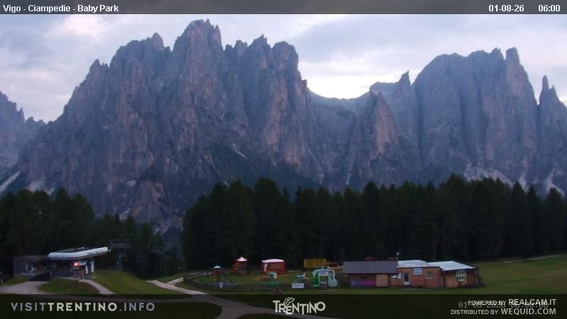 Archived image Webcam Kids Park - Val di Fassa