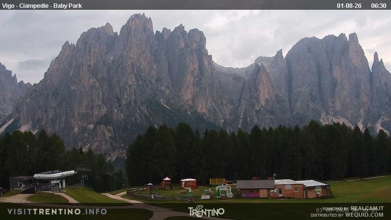 Archived image Webcam Kids Park - Val di Fassa