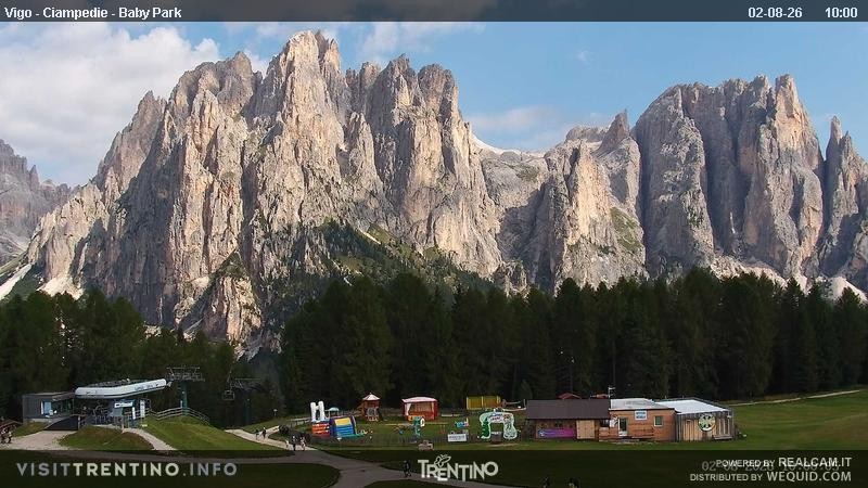 Archived image Webcam Kids Park - Val di Fassa