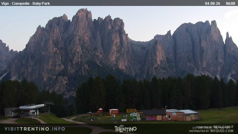 Archived image Webcam Kids Park - Val di Fassa