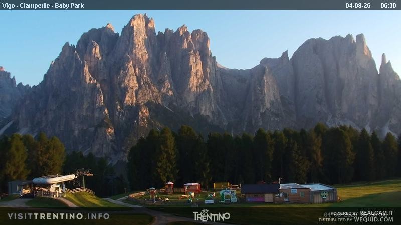 Archived image Webcam Kids Park - Val di Fassa