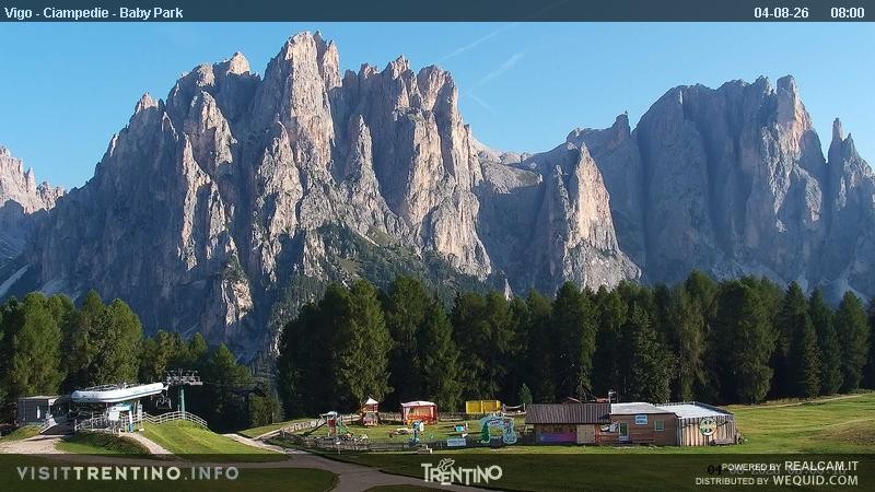 Archived image Webcam Kids Park - Val di Fassa