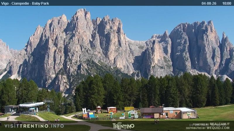 Archived image Webcam Kids Park - Val di Fassa