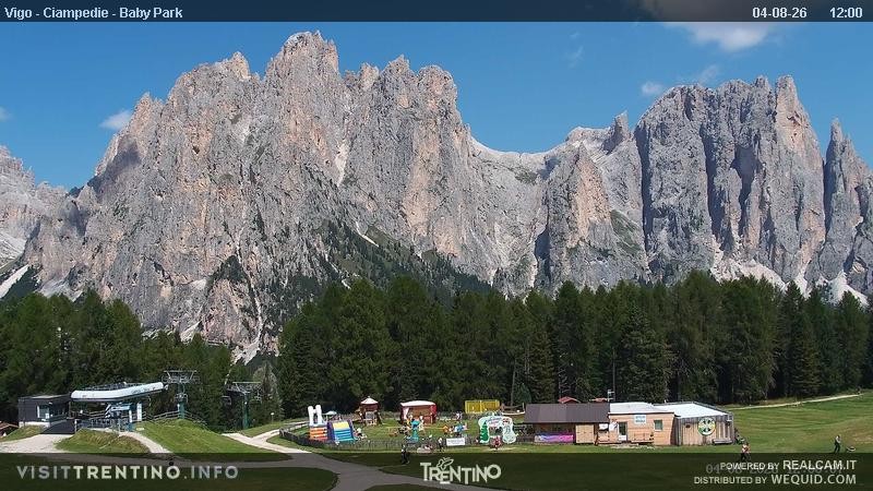 Archived image Webcam Kids Park - Val di Fassa