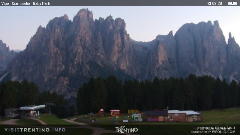 Archived image Webcam Kids Park - Val di Fassa