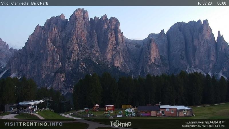 Archived image Webcam Kids Park - Val di Fassa