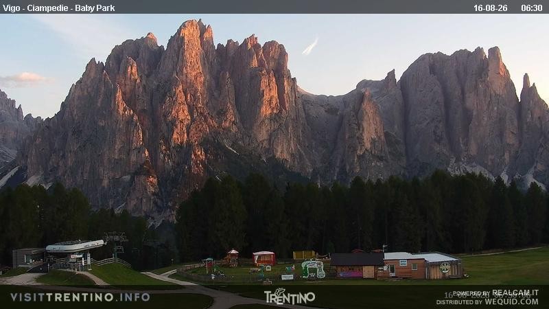 Archived image Webcam Kids Park - Val di Fassa