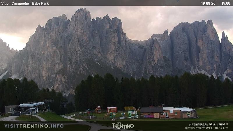 Archived image Webcam Kids Park - Val di Fassa