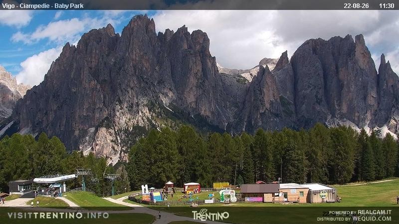 Archived image Webcam Kids Park - Val di Fassa