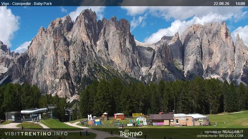 Archived image Webcam Kids Park - Val di Fassa