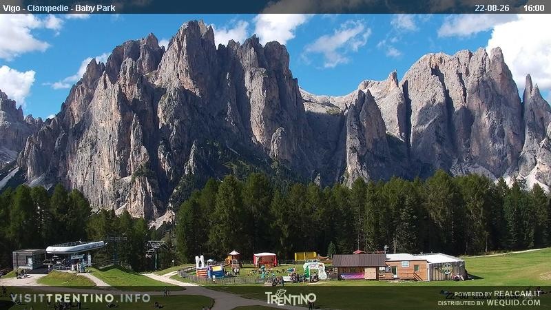 Archived image Webcam Kids Park - Val di Fassa