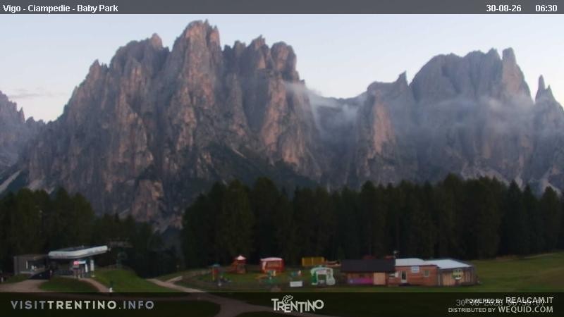 Archived image Webcam Kids Park - Val di Fassa