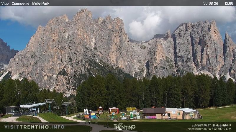 Archived image Webcam Kids Park - Val di Fassa