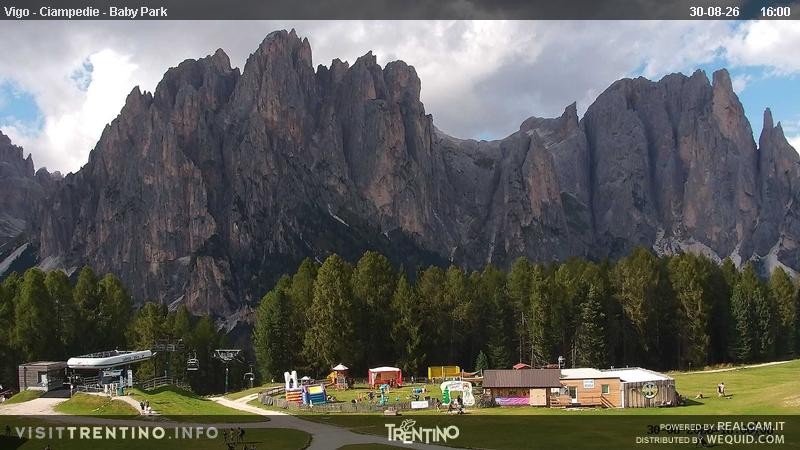 Archived image Webcam Kids Park - Val di Fassa