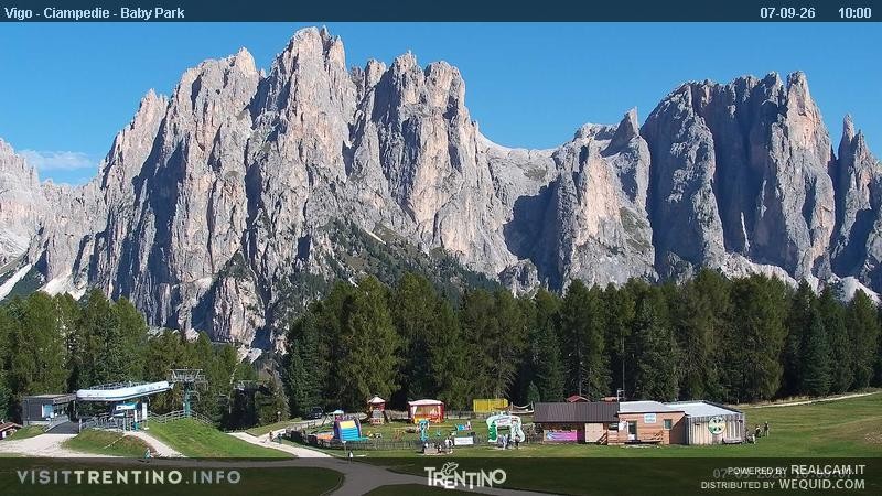 Archived image Webcam Kids Park - Val di Fassa