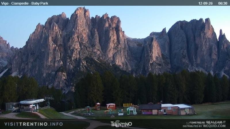 Archived image Webcam Kids Park - Val di Fassa