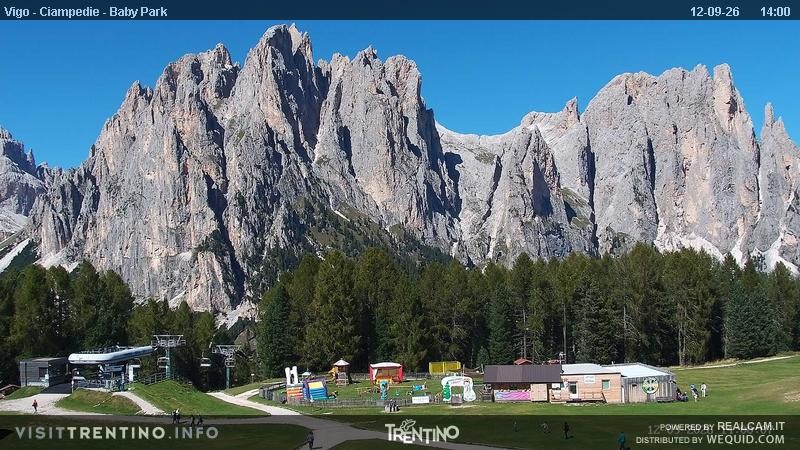 Archived image Webcam Kids Park - Val di Fassa