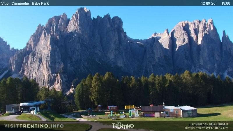 Archived image Webcam Kids Park - Val di Fassa