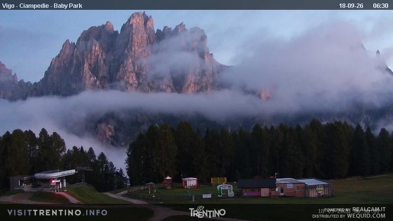 Archived image Webcam Kids Park - Val di Fassa
