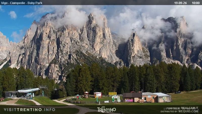 Archived image Webcam Kids Park - Val di Fassa