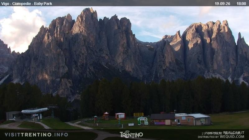 Archived image Webcam Kids Park - Val di Fassa