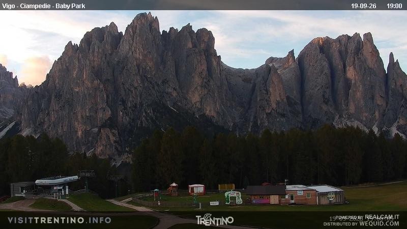 Archived image Webcam Kids Park - Val di Fassa