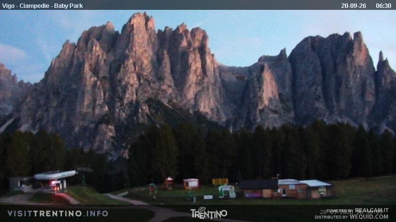 Archived image Webcam Kids Park - Val di Fassa