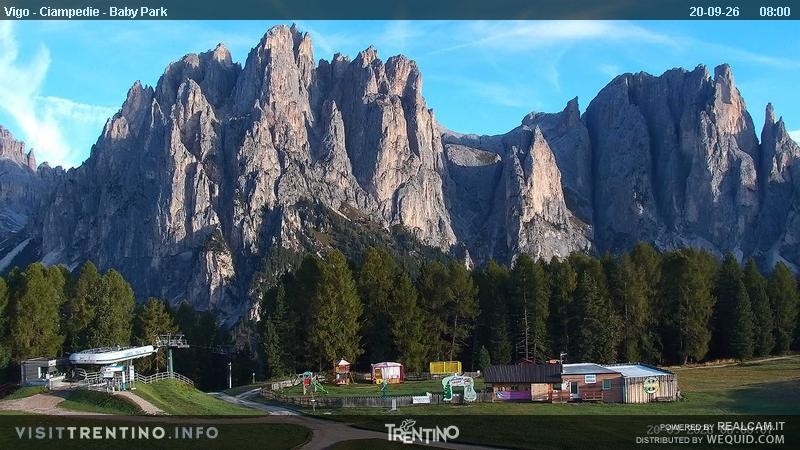 Archived image Webcam Kids Park - Val di Fassa