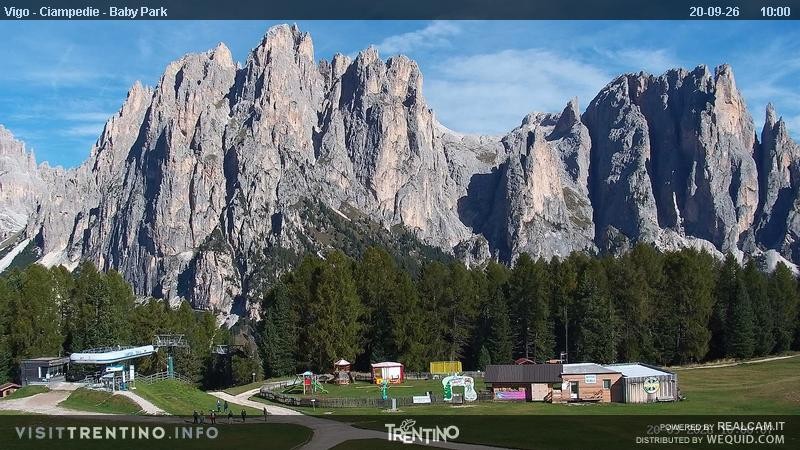 Archived image Webcam Kids Park - Val di Fassa