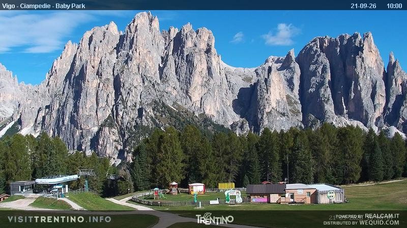 Archived image Webcam Kids Park - Val di Fassa